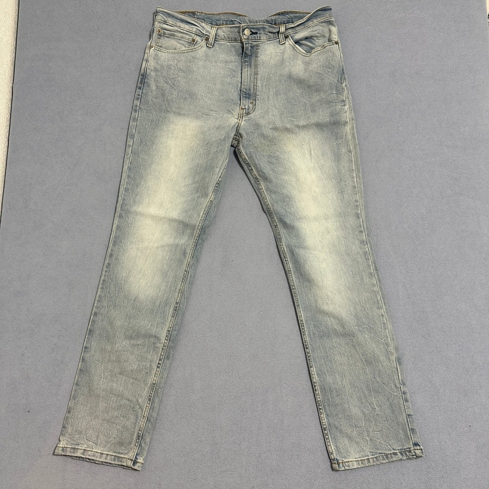 Levi's 511 Slim Fit Jeans Denim Mid-Rise Light Wash Blue Mens Size W38 x L32